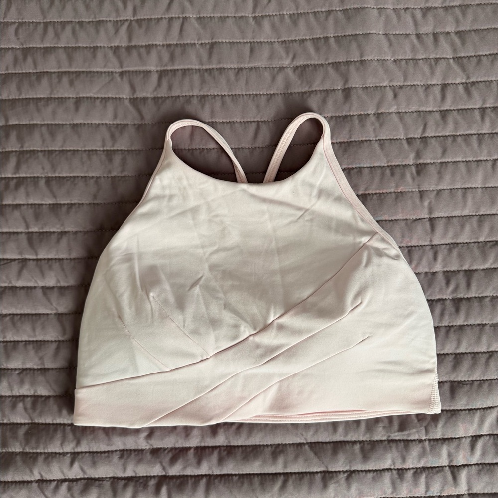 lululemon athletica Light Pink High Neck Sports Bra